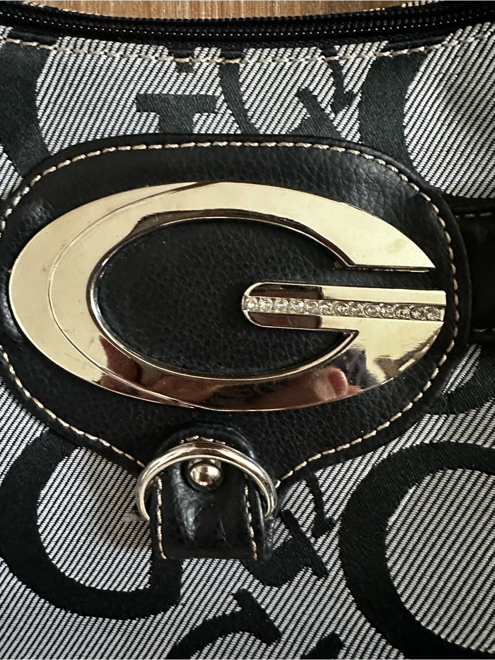 Vintage Guess Monogram Hobo Purse Y2K - Picture 3 of 8